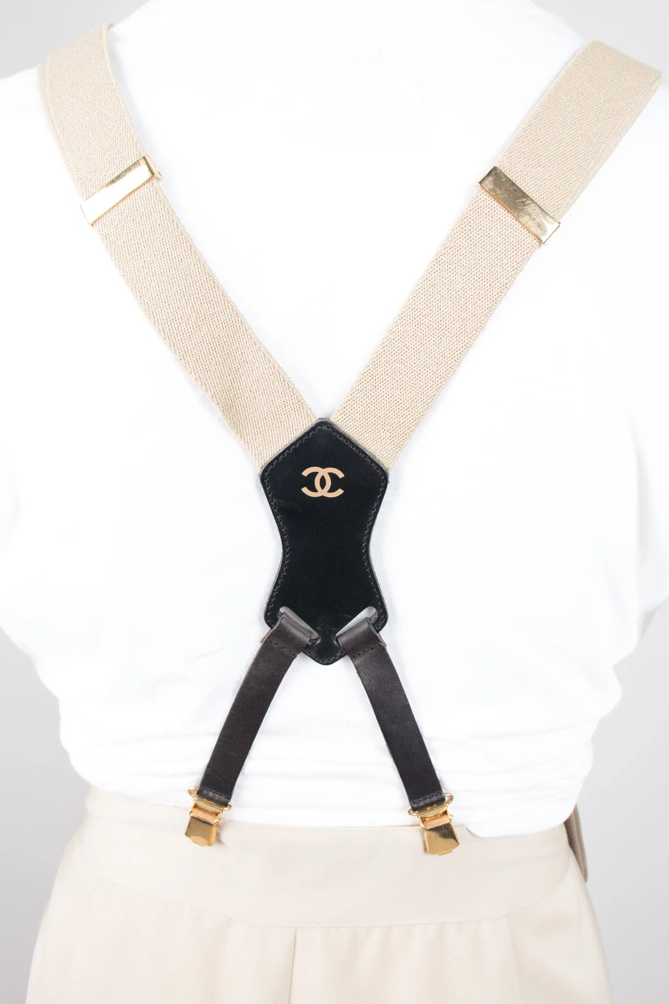 Tan Logo Suspenders