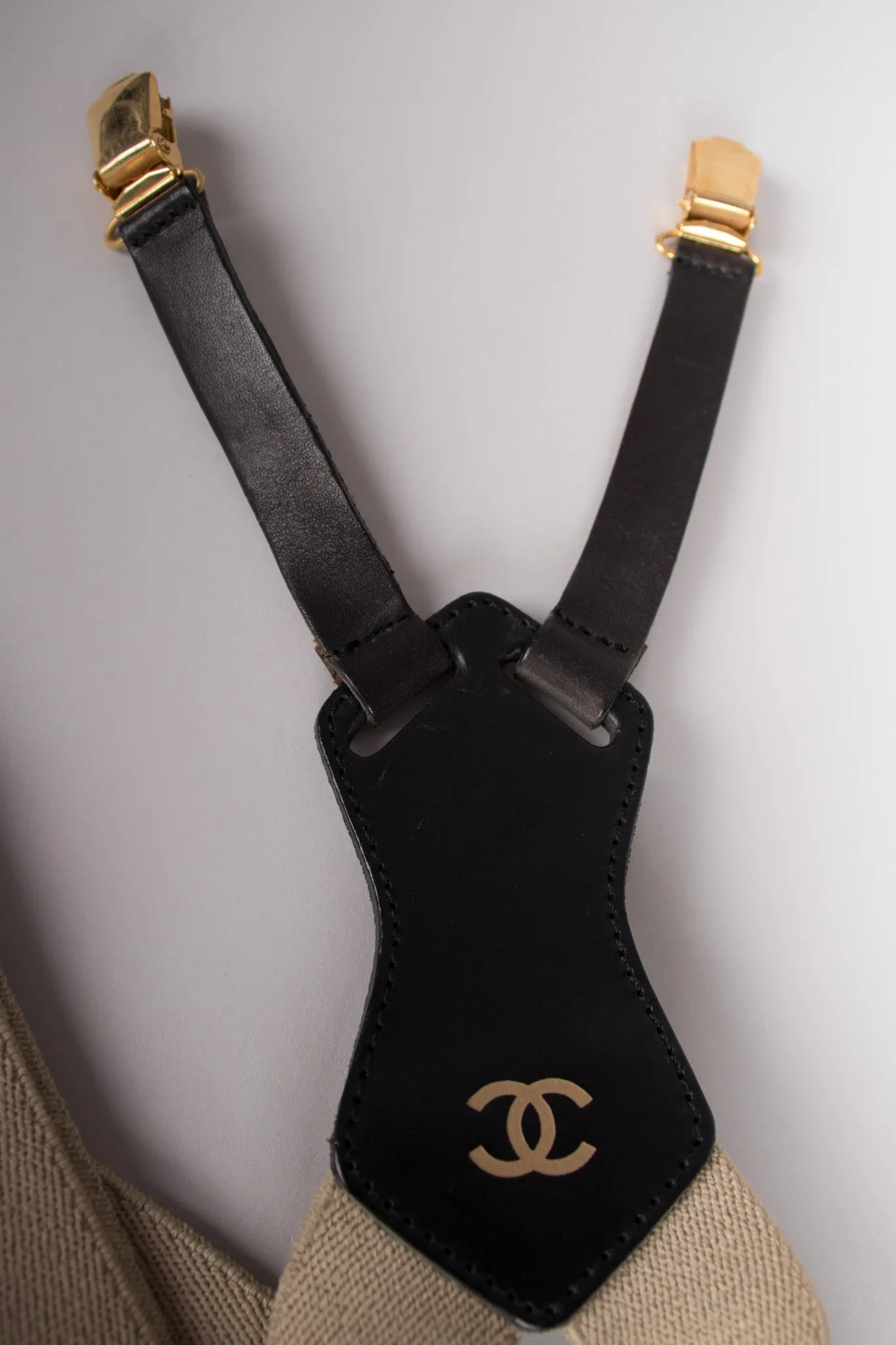 Tan Logo Suspenders