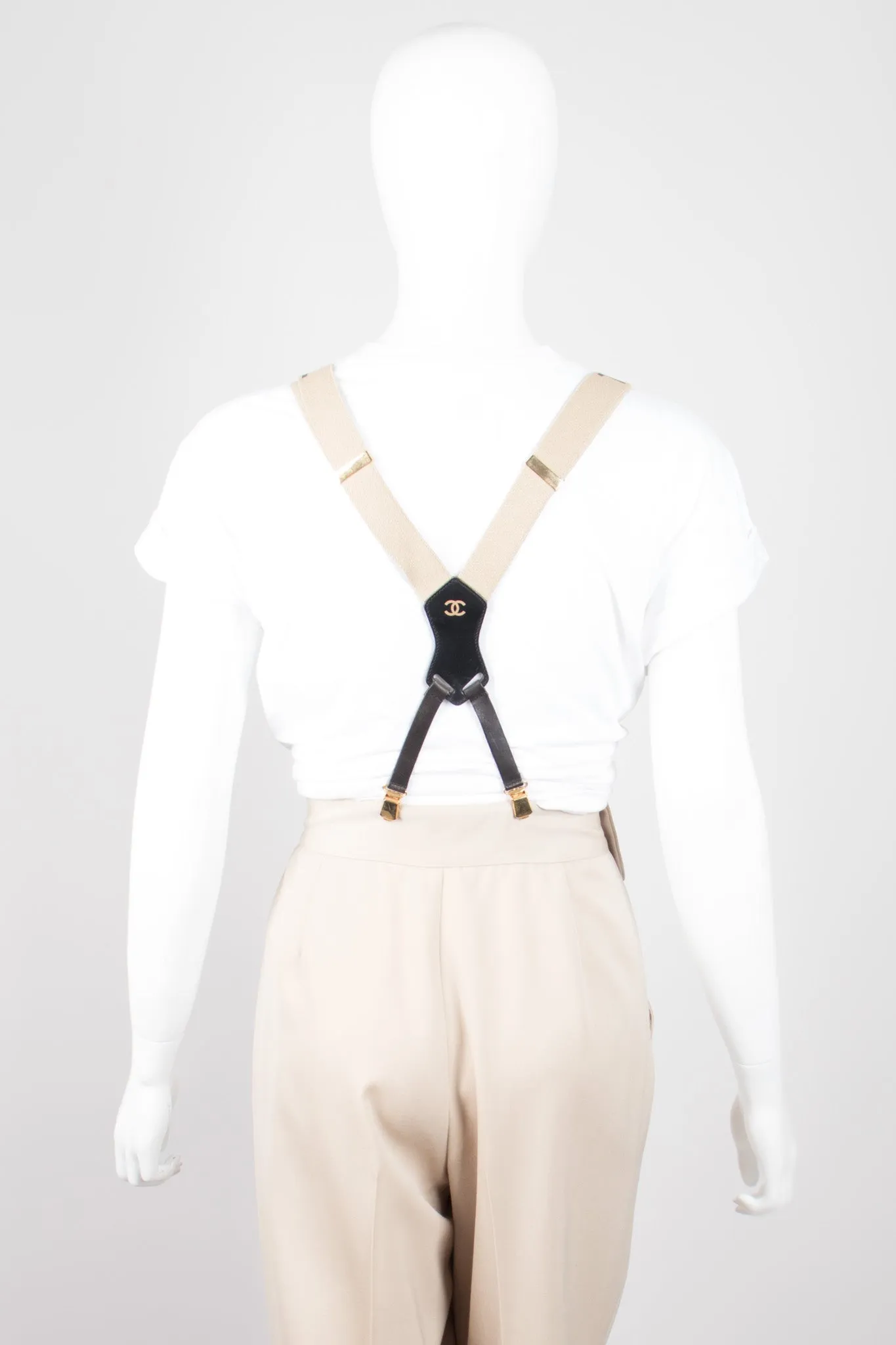 Tan Logo Suspenders