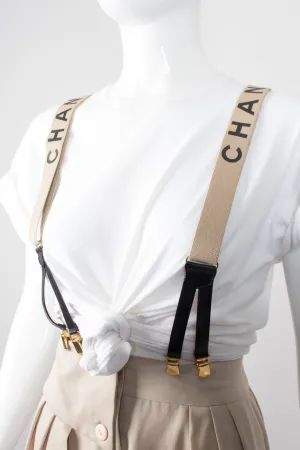 Tan Logo Suspenders