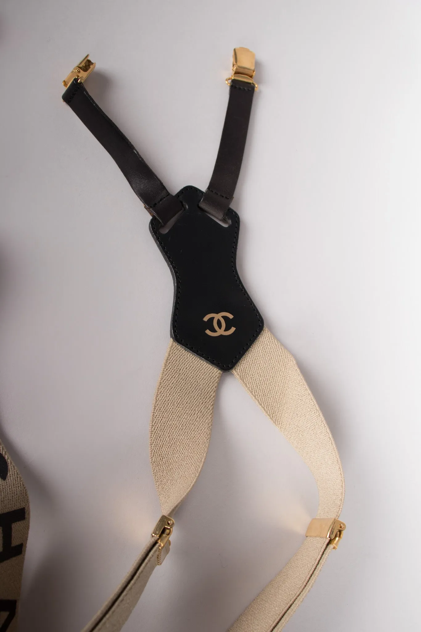 Tan Logo Suspenders