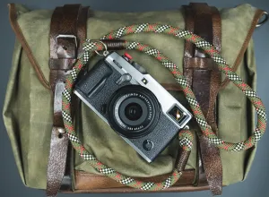 Tartan Olive/Red Camera Strap
