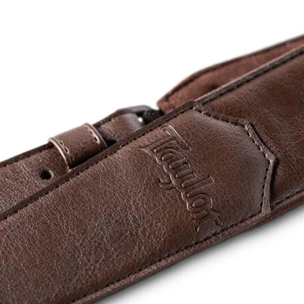 Taylor 2" Vegan Leather Guitar Strap, Chocolate Brown