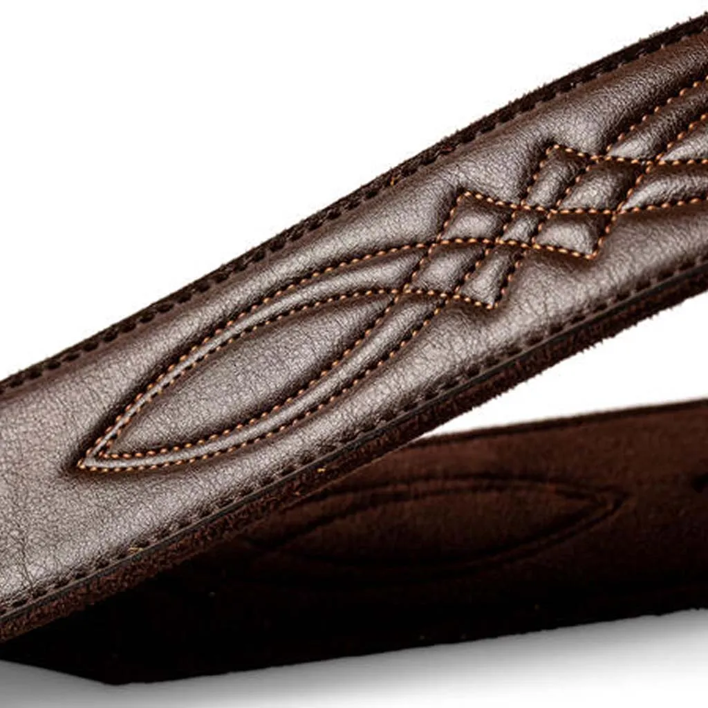 Taylor 2" Vegan Leather Guitar Strap, Chocolate Brown