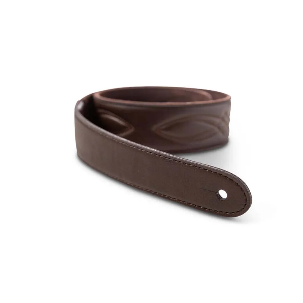 Taylor 2" Vegan Leather Guitar Strap, Chocolate Brown