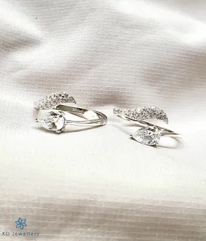 The Joyous Silver Toe-Rings (Front open)
