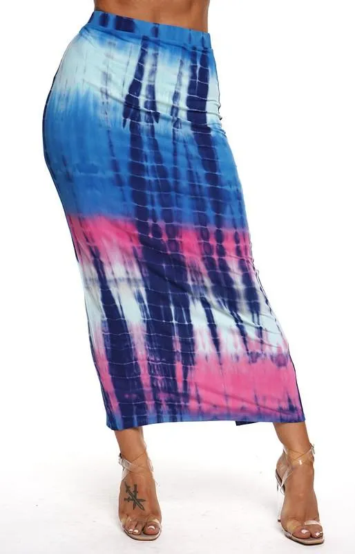 TIE DYE MAXI SKIRT