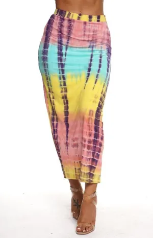 TIE DYE MAXI SKIRT