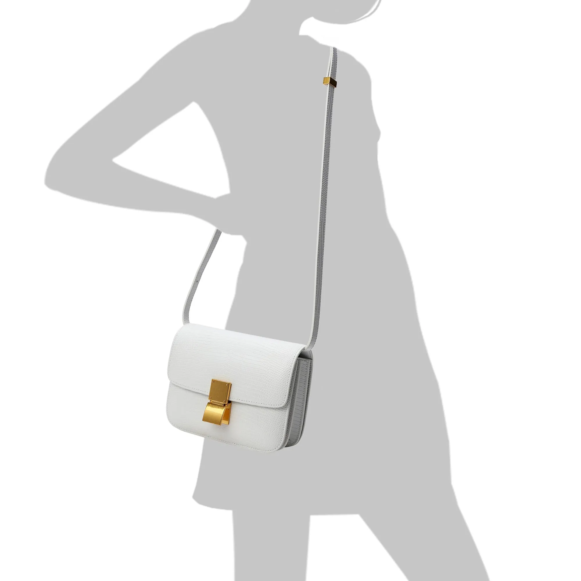 Tiffany & Fred Lizard Embossed Leather Crossbody/Shoulder Bag