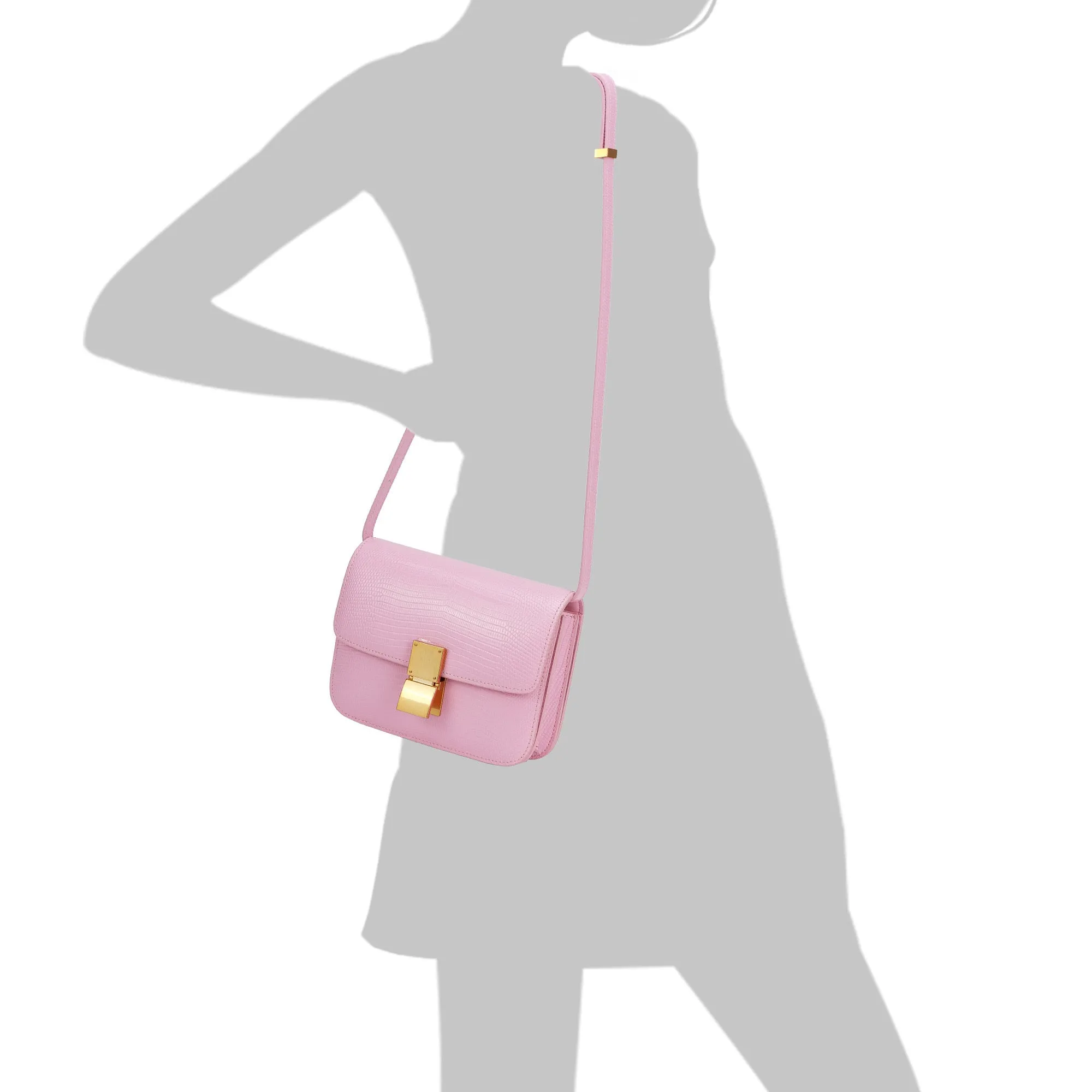 Tiffany & Fred Lizard Embossed Leather Crossbody/Shoulder Bag