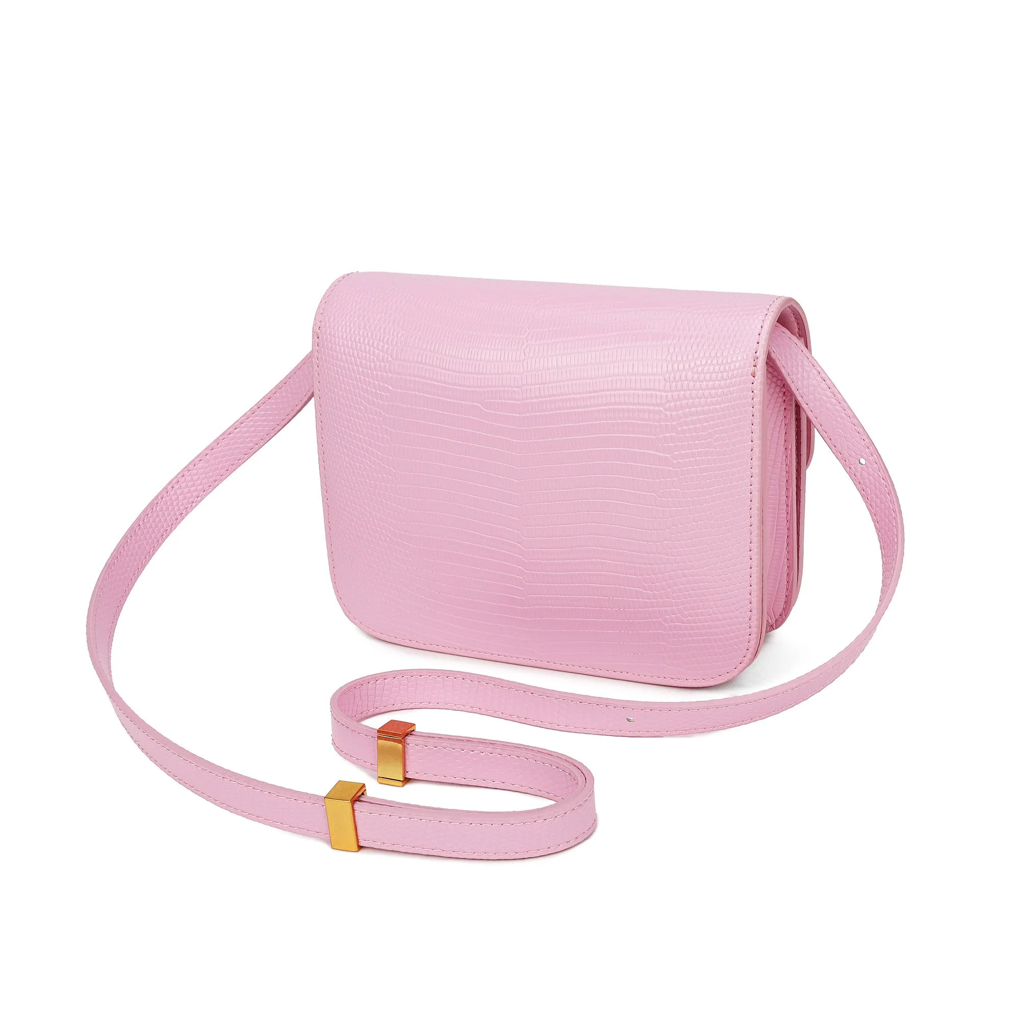 Tiffany & Fred Lizard Embossed Leather Crossbody/Shoulder Bag