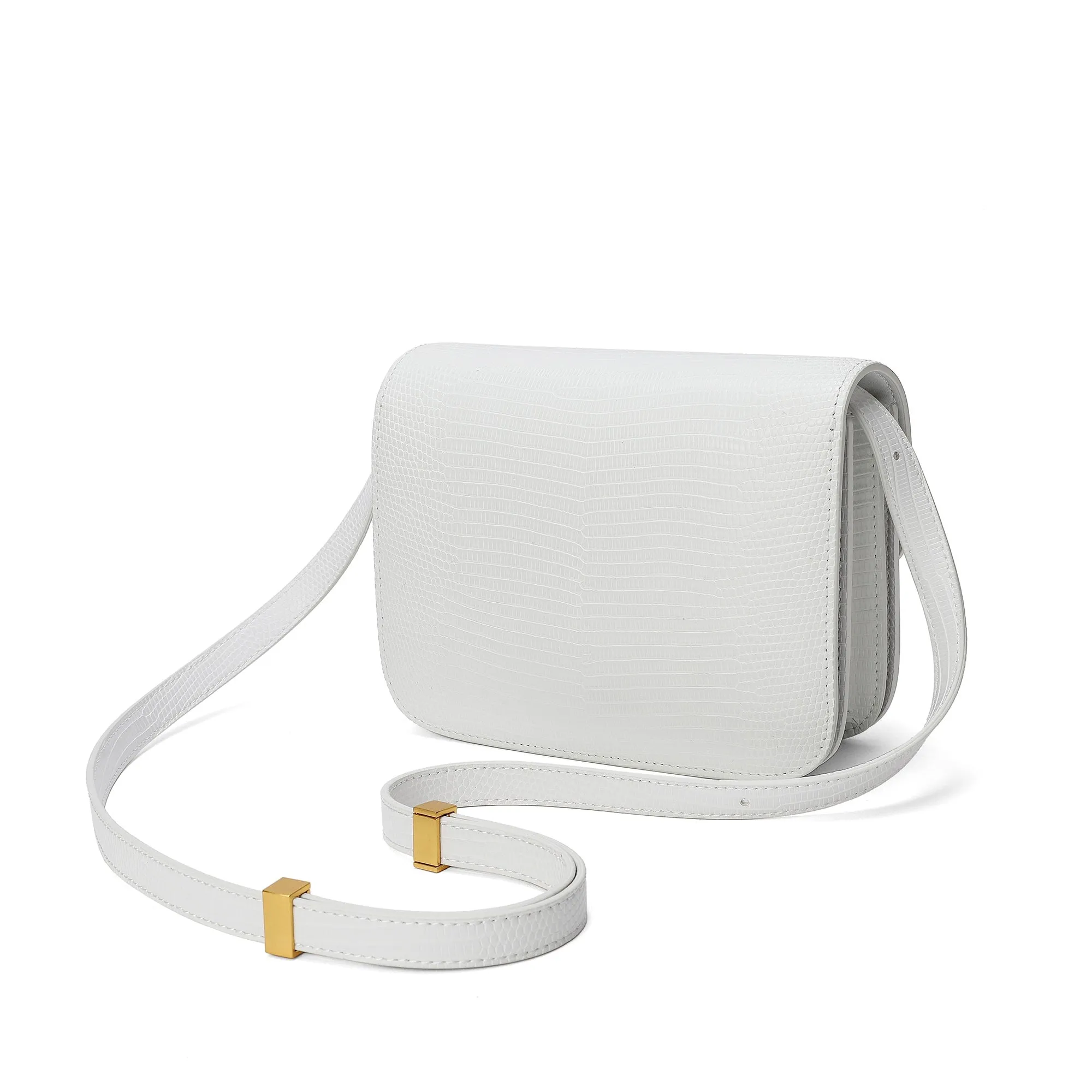 Tiffany & Fred Lizard Embossed Leather Crossbody/Shoulder Bag