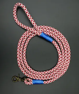 Tiled  Burgundy/White Dog Leash