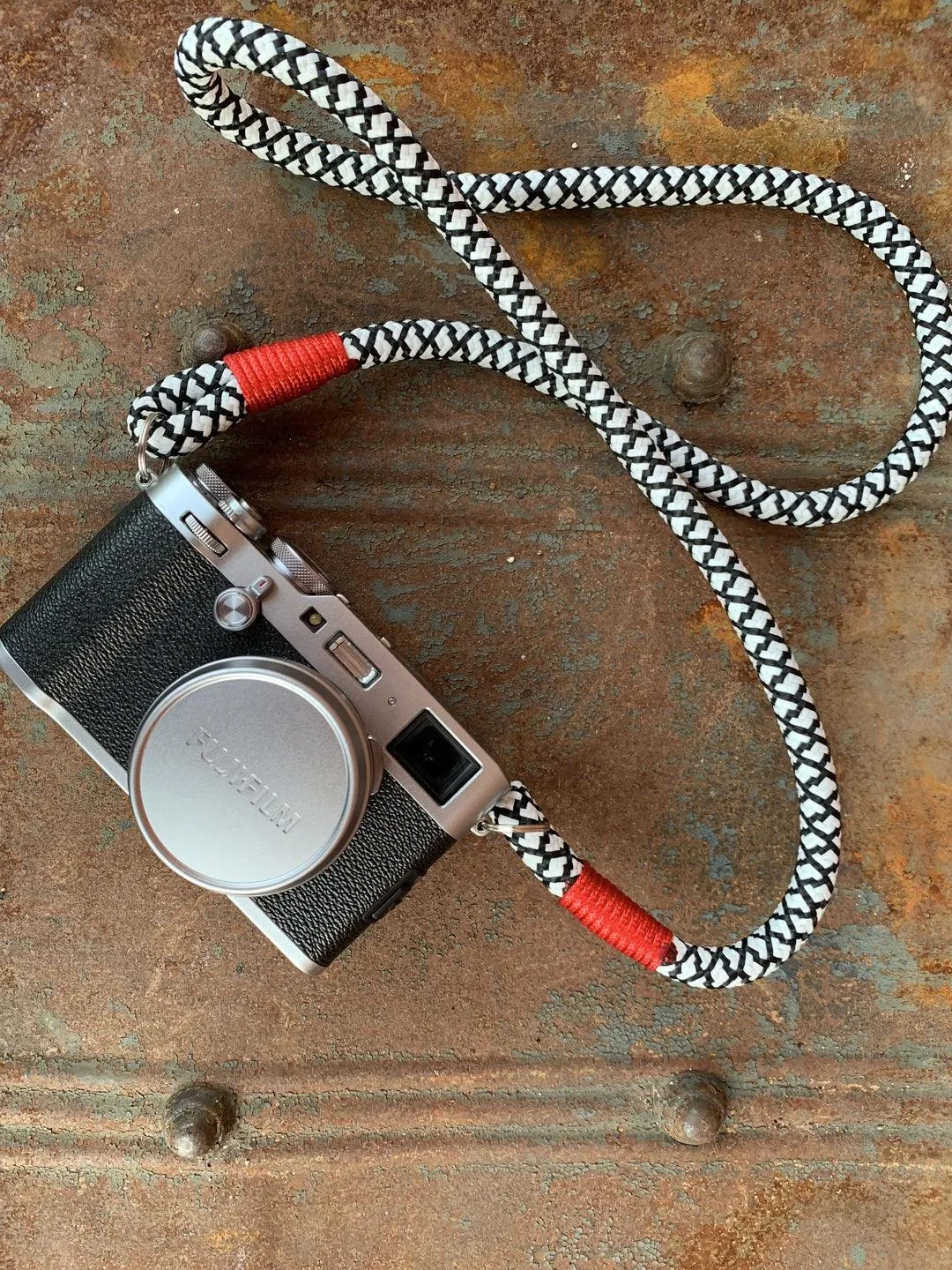 Tiled White/Black Camera Strap