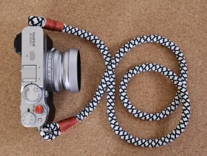 Tiled White/Black Camera Strap