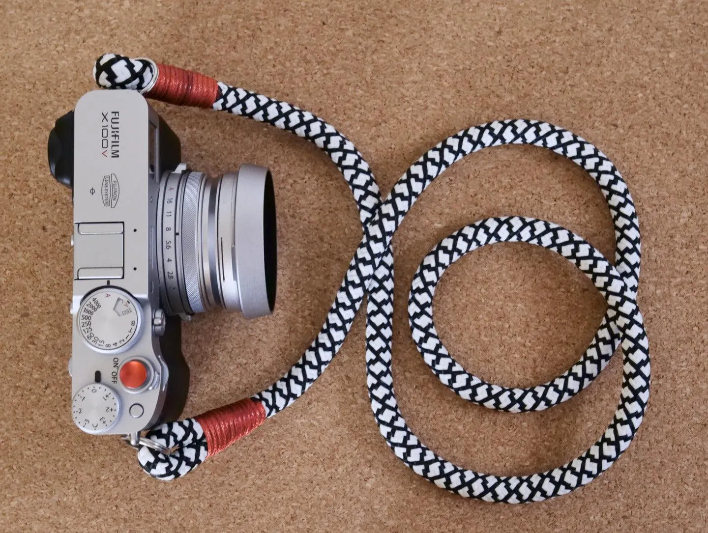 Tiled White/Black Camera Strap