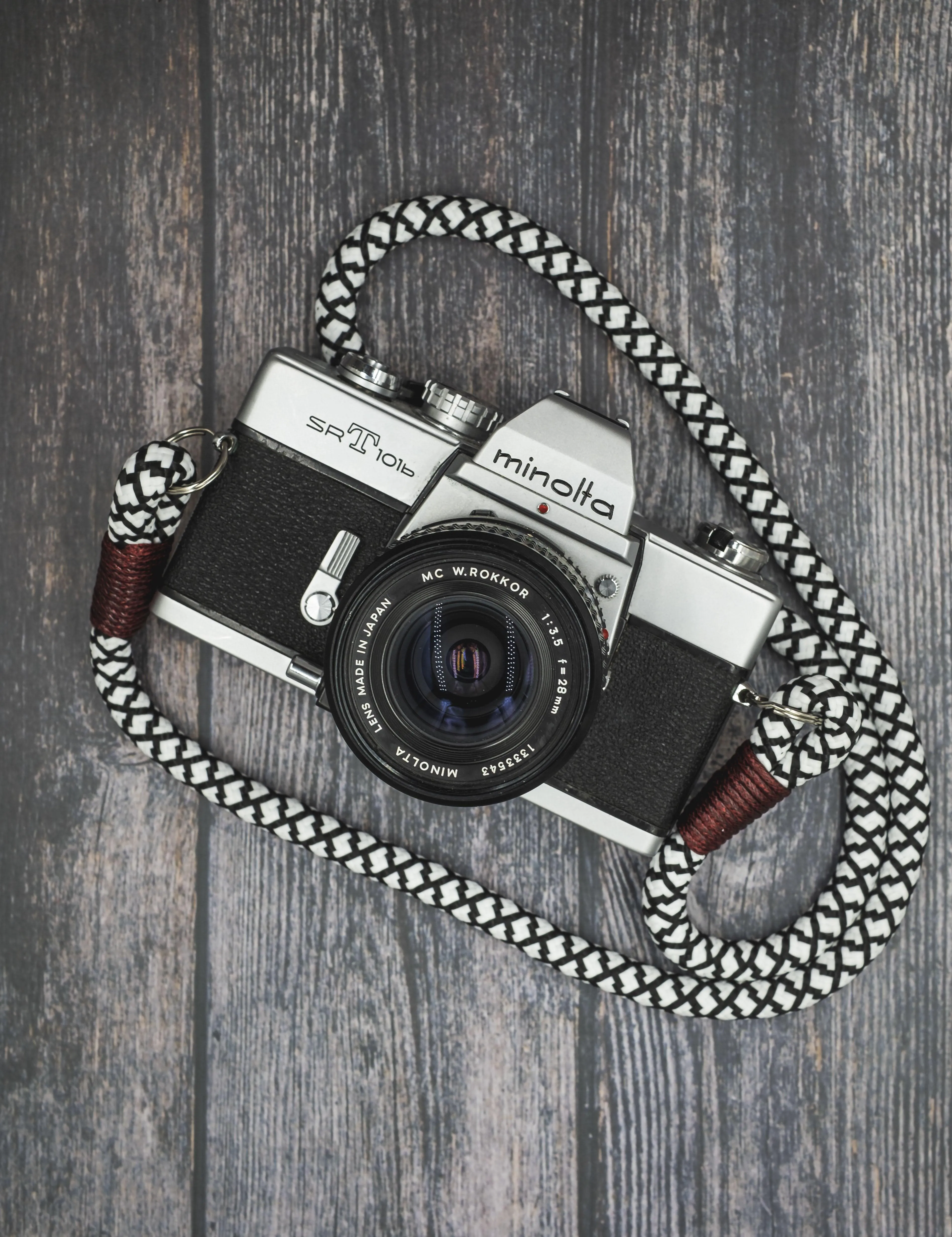 Tiled White/Black Camera Strap