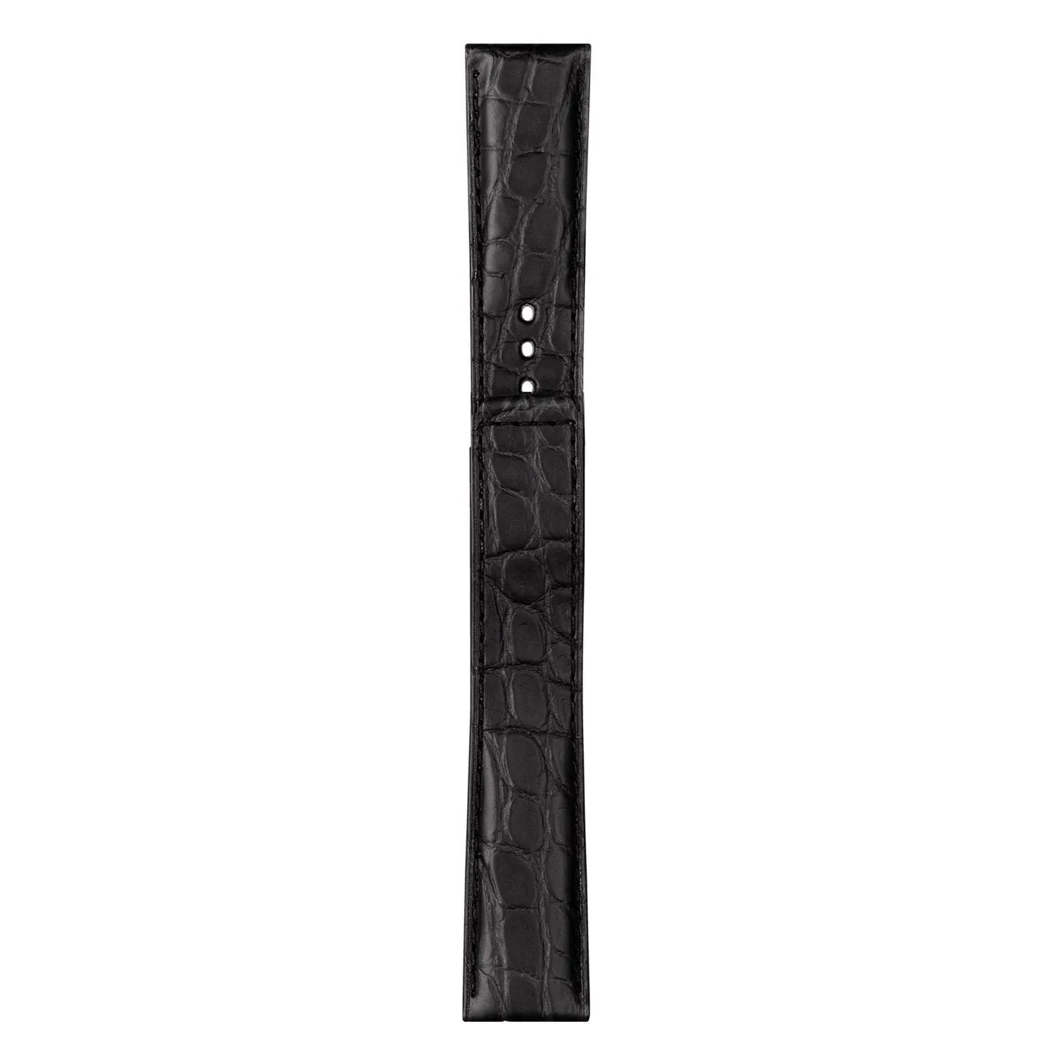 Tissot 20mm Bridgeport Black Genuine Alligator Leather Strap without Buckle