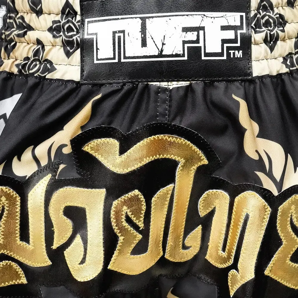 Tuff Retro Style Shorts - Thai King Of Naga Black