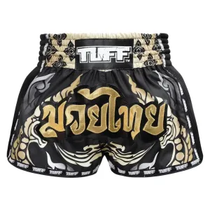 Tuff Retro Style Shorts - Thai King Of Naga Black