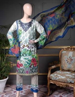 Un-stitched Embroidered Lawn (SE-2A) Dazzling Foliage