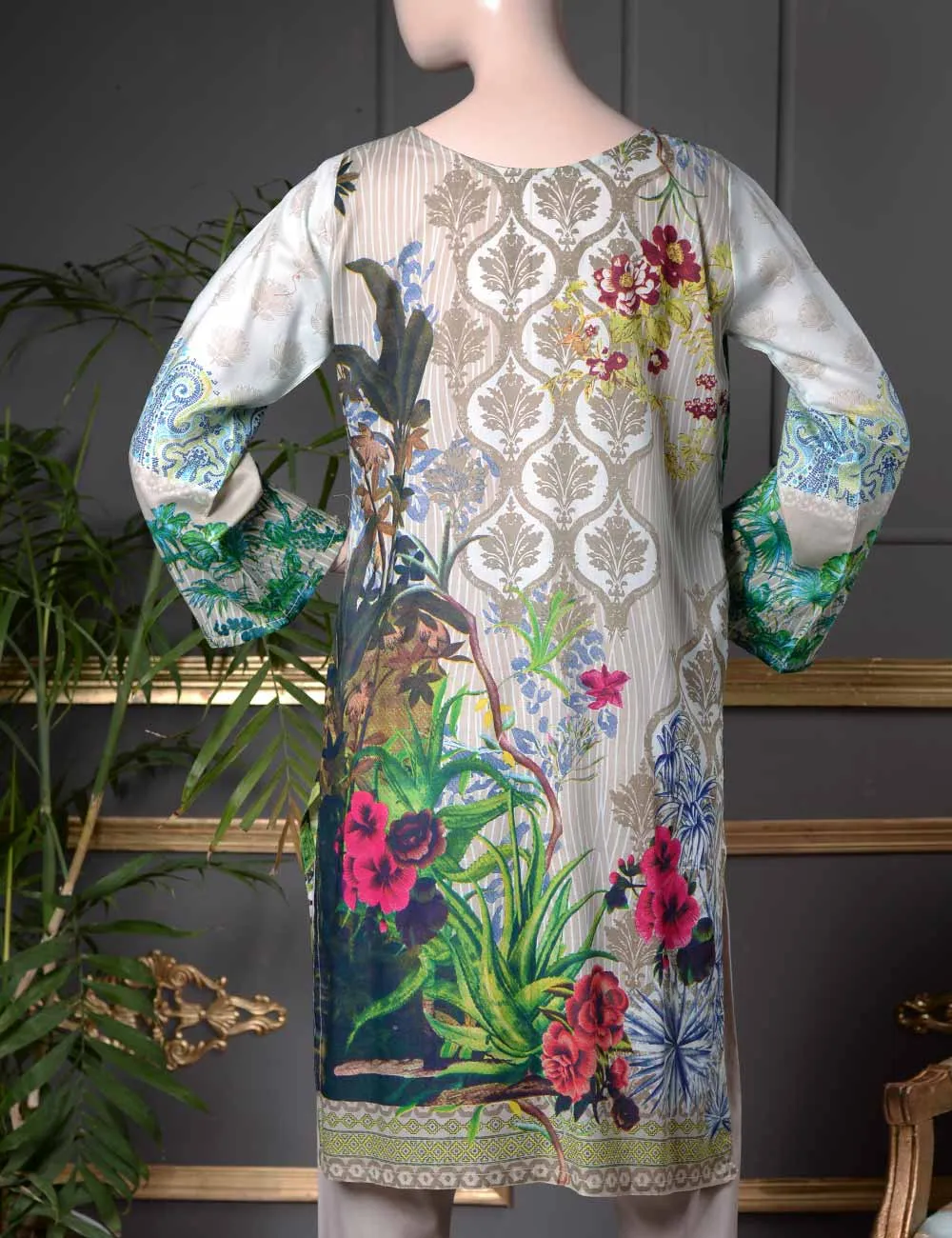 Un-stitched Embroidered Lawn (SE-2A) Dazzling Foliage
