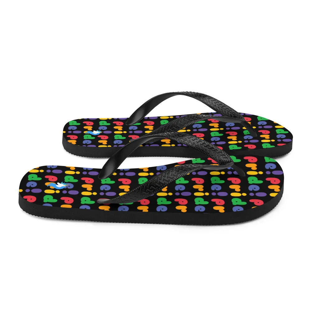 Unicorn Pride Flip Flops by Sovereign