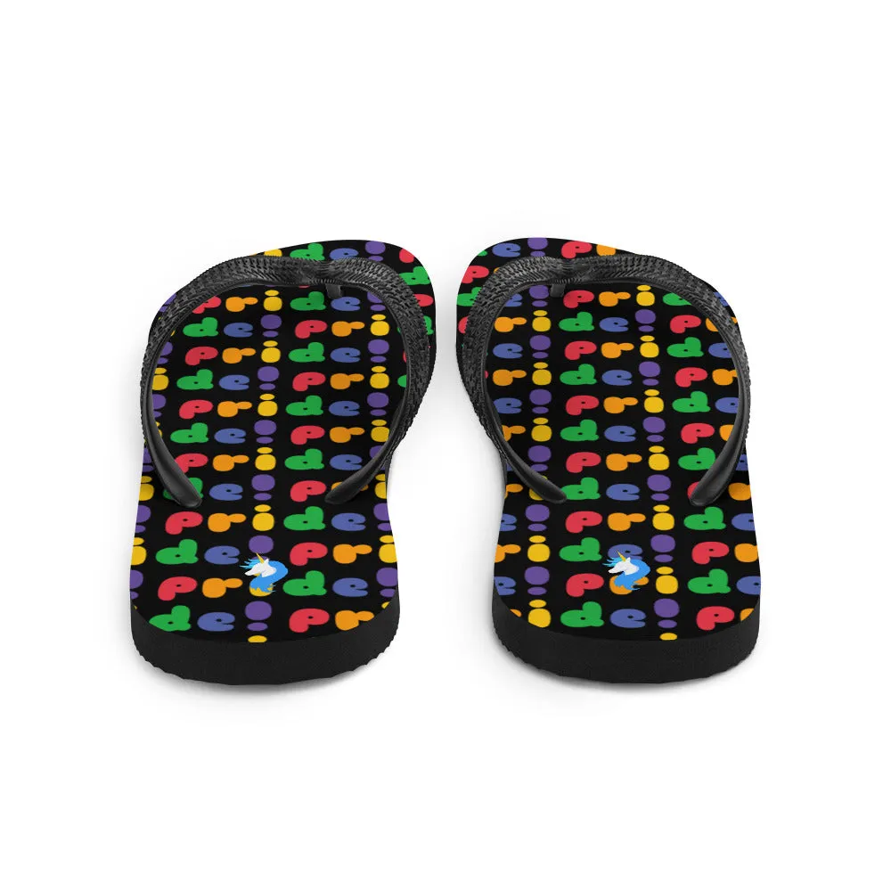 Unicorn Pride Flip Flops by Sovereign