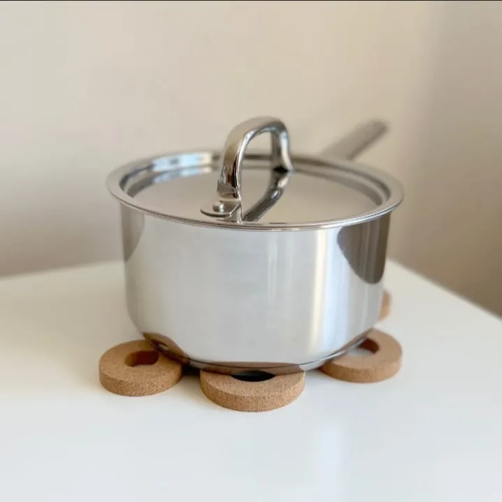 Vegan Cork TRivet - Hot Pads -  Chunky Hot Pads - Natural Cork - Cork hot pot holders