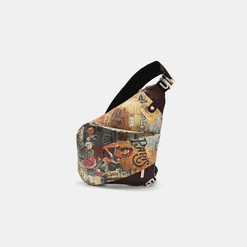 Vegan Leather Printed Crossbody Bag