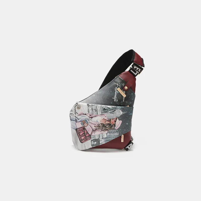 Vegan Leather Printed Crossbody Bag