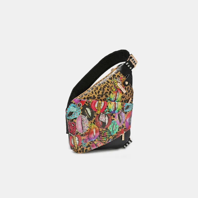 Vegan Leather Printed Crossbody Bag