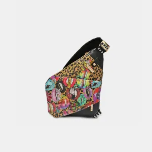 Vegan Leather Printed Crossbody Bag