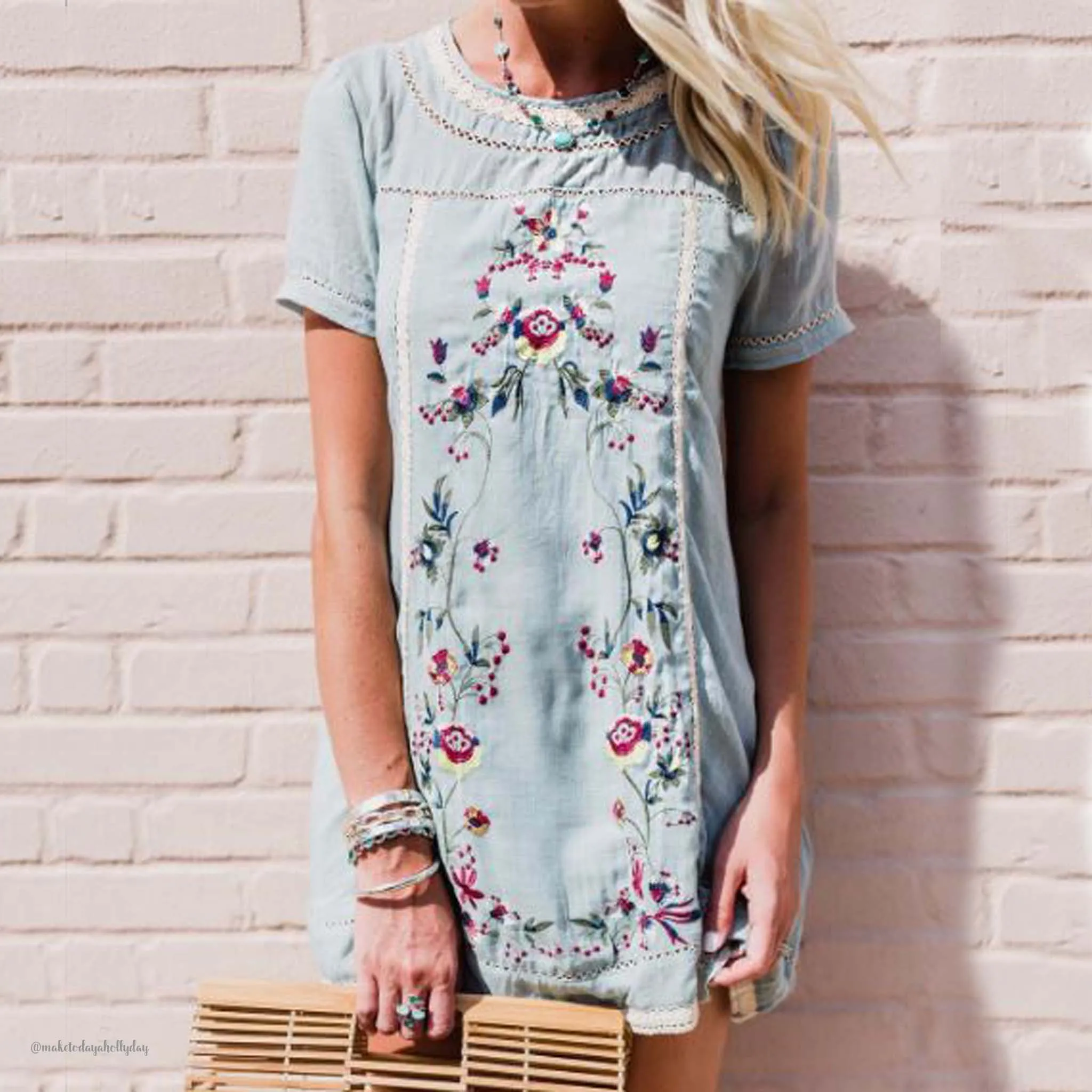 Vera Embroidered Dress