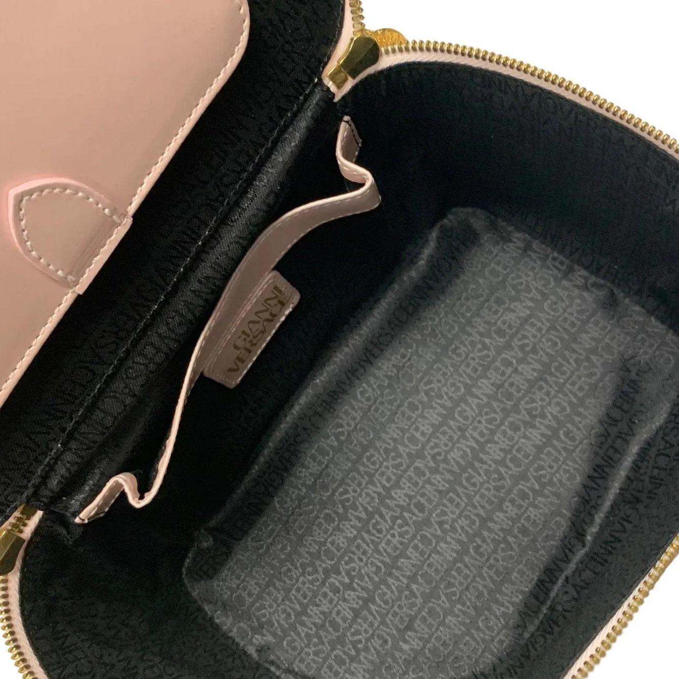 Versace Baby Pink Embossed Vanity Bag