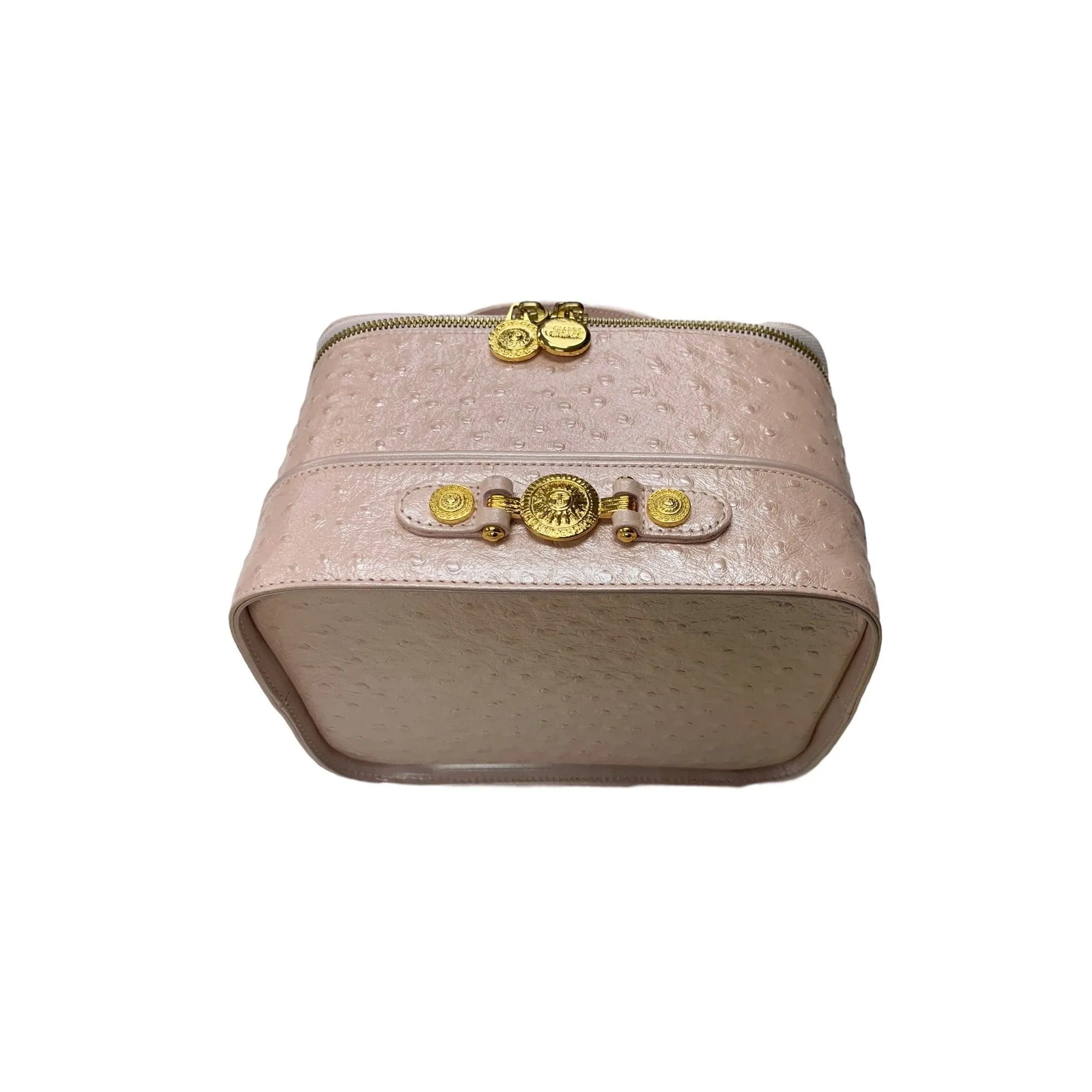 Versace Baby Pink Embossed Vanity Bag