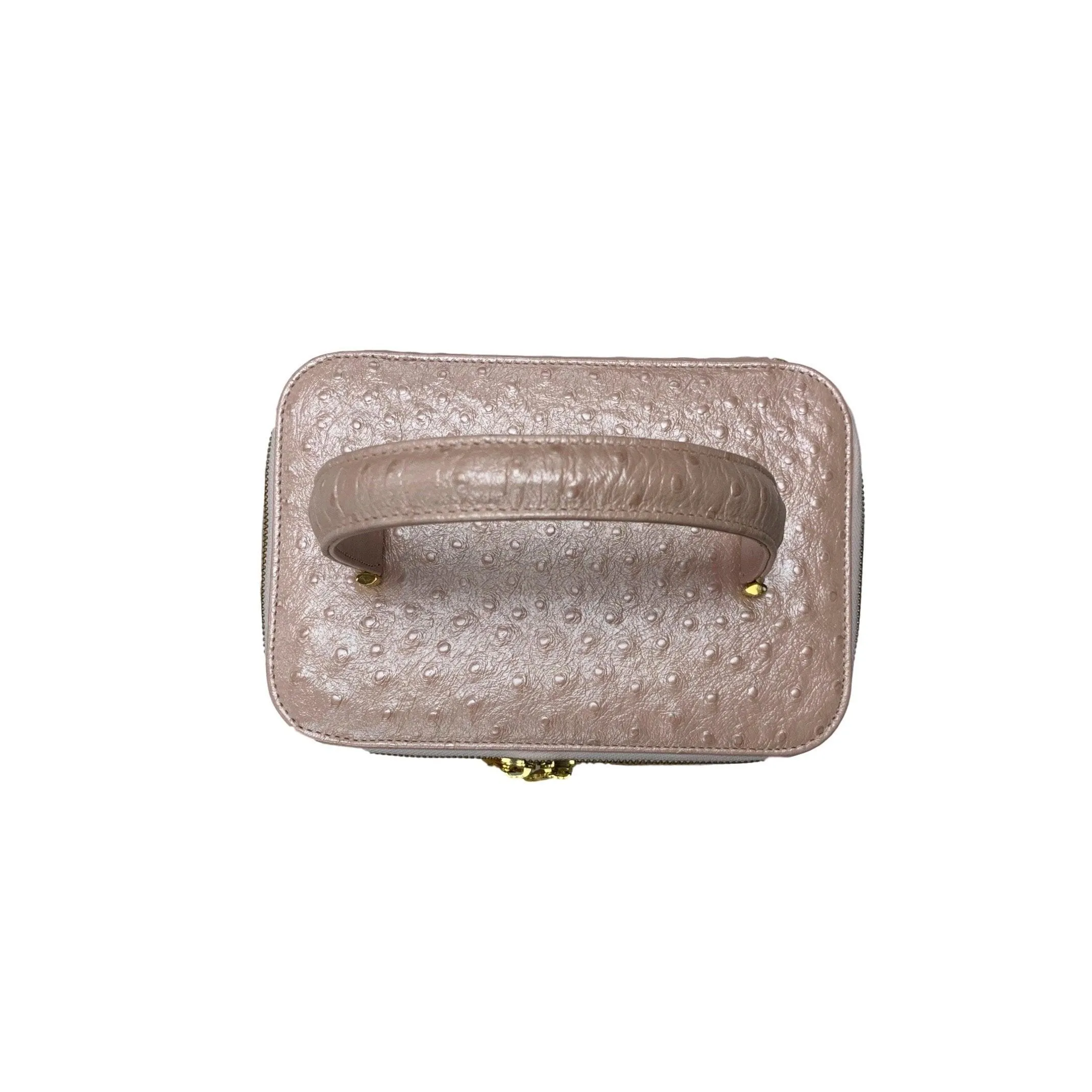 Versace Baby Pink Embossed Vanity Bag