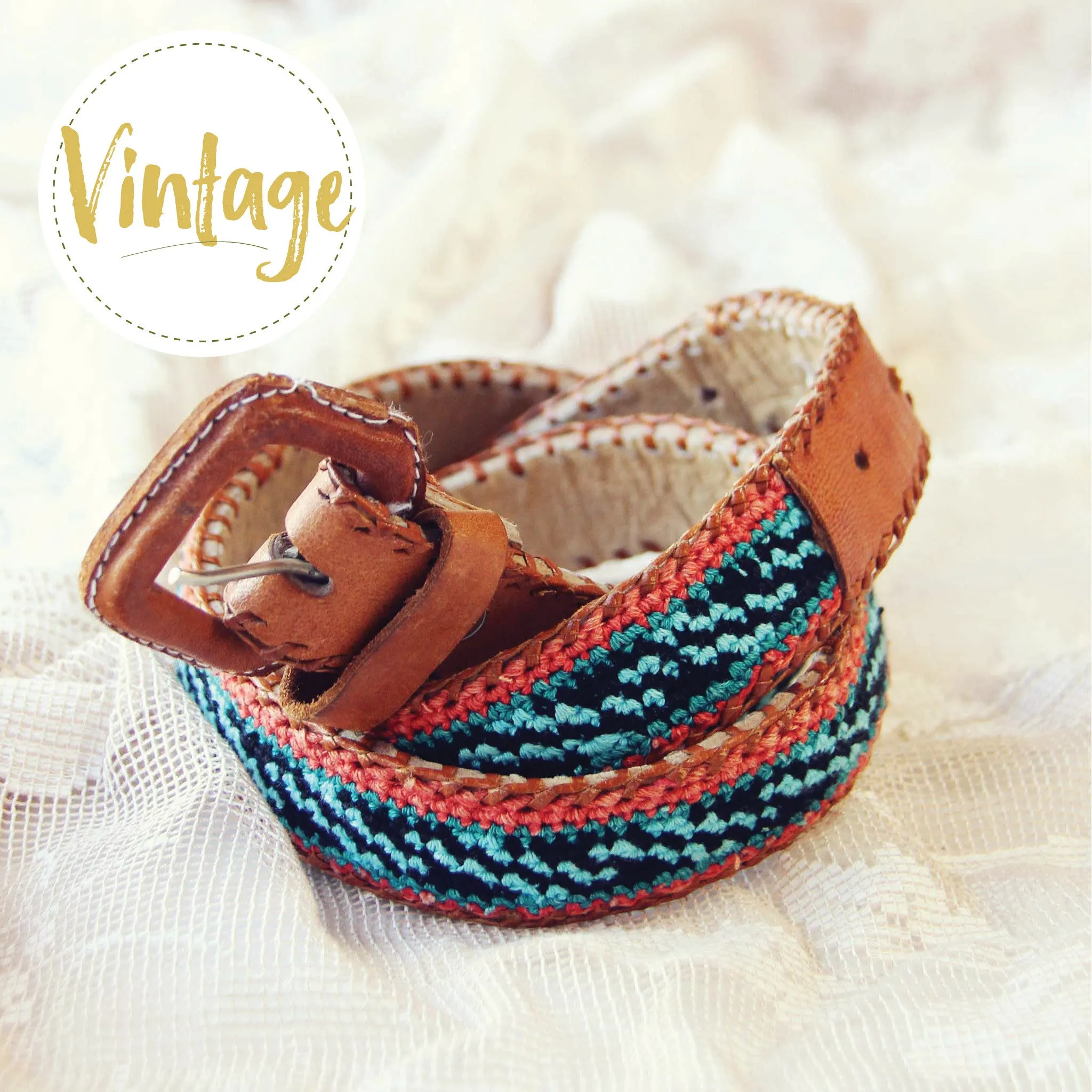 Vintage Embroidered Belt