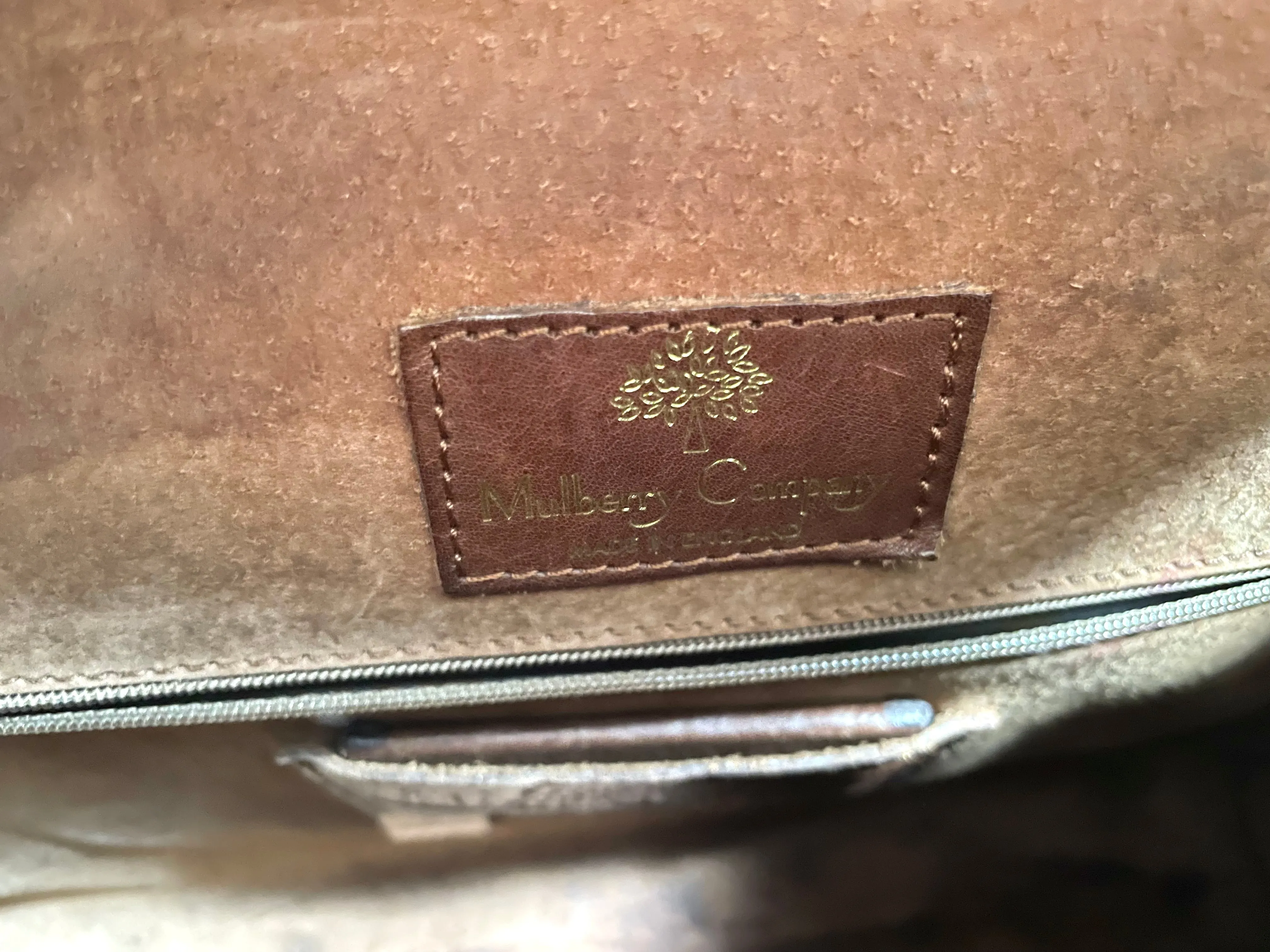 Vintage Mulberry croc embossed leather Kelly bag with shoulder strap. Roger Saul era. Rare masterpiece. 061118r1