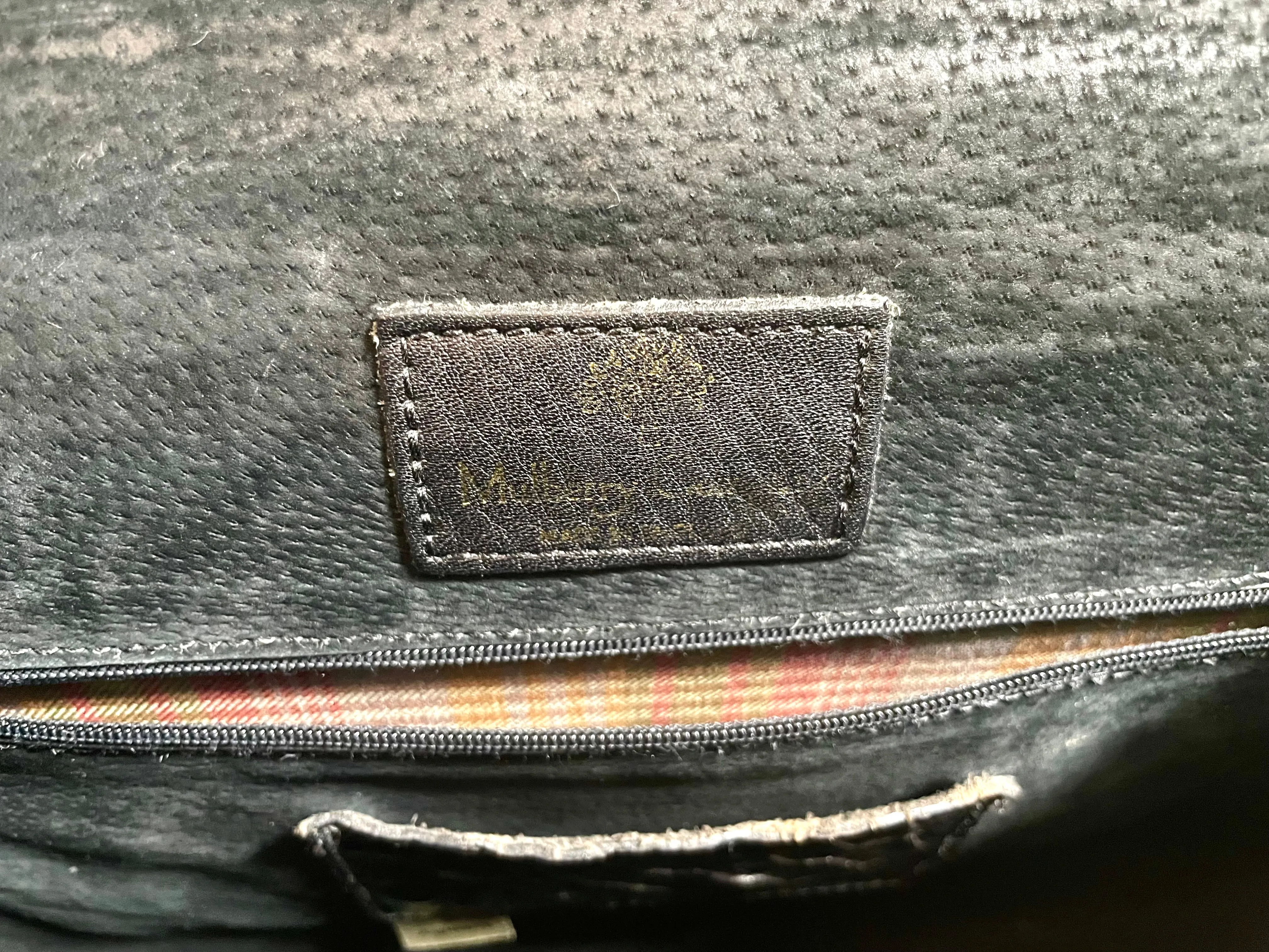 Vintage Mulberry darkbrown croc embossed leather Kelly bag with shoulder strap. Roger Saul era. Rare masterpiece. 070220yf