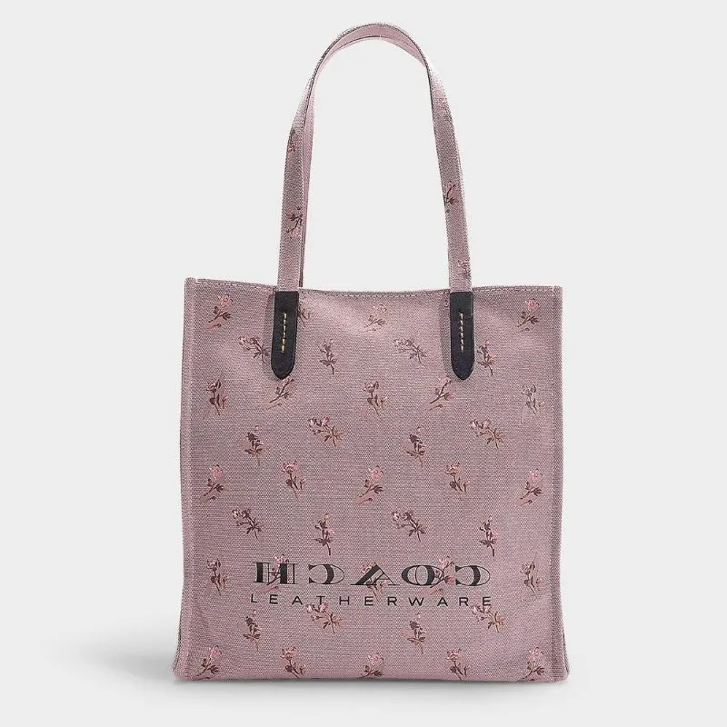 Viper Room Logo Floral Print Canvas Tote