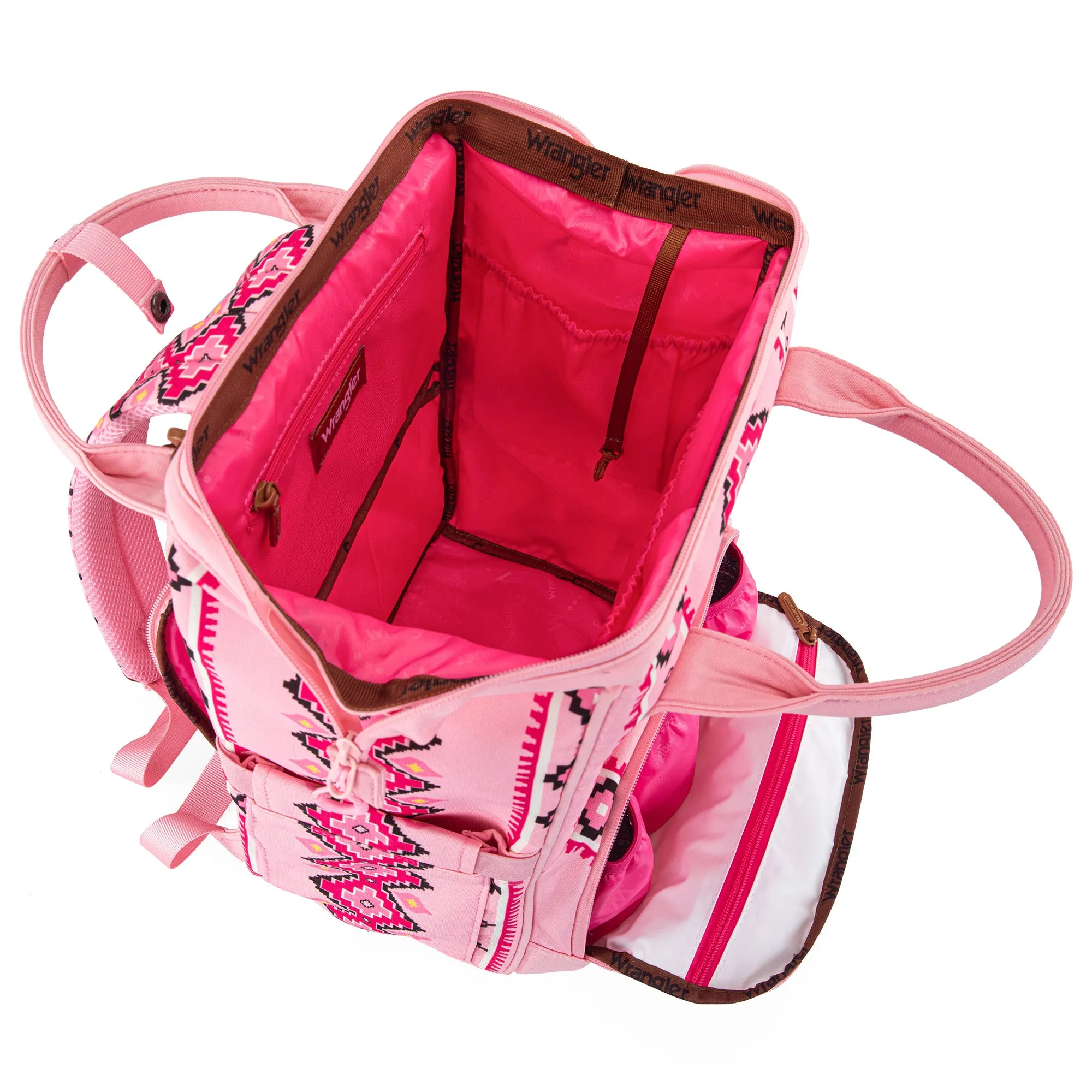 WG2204-9110   Wrangler Aztec Printed Callie Backpack -  Pink