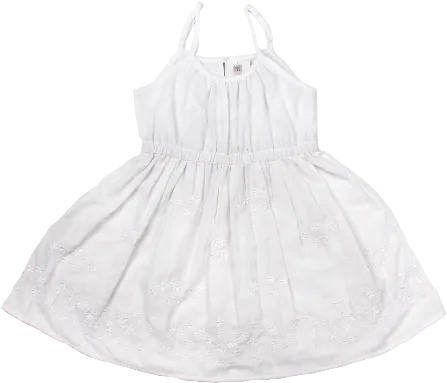 White Strappy Emboidered Light Dress