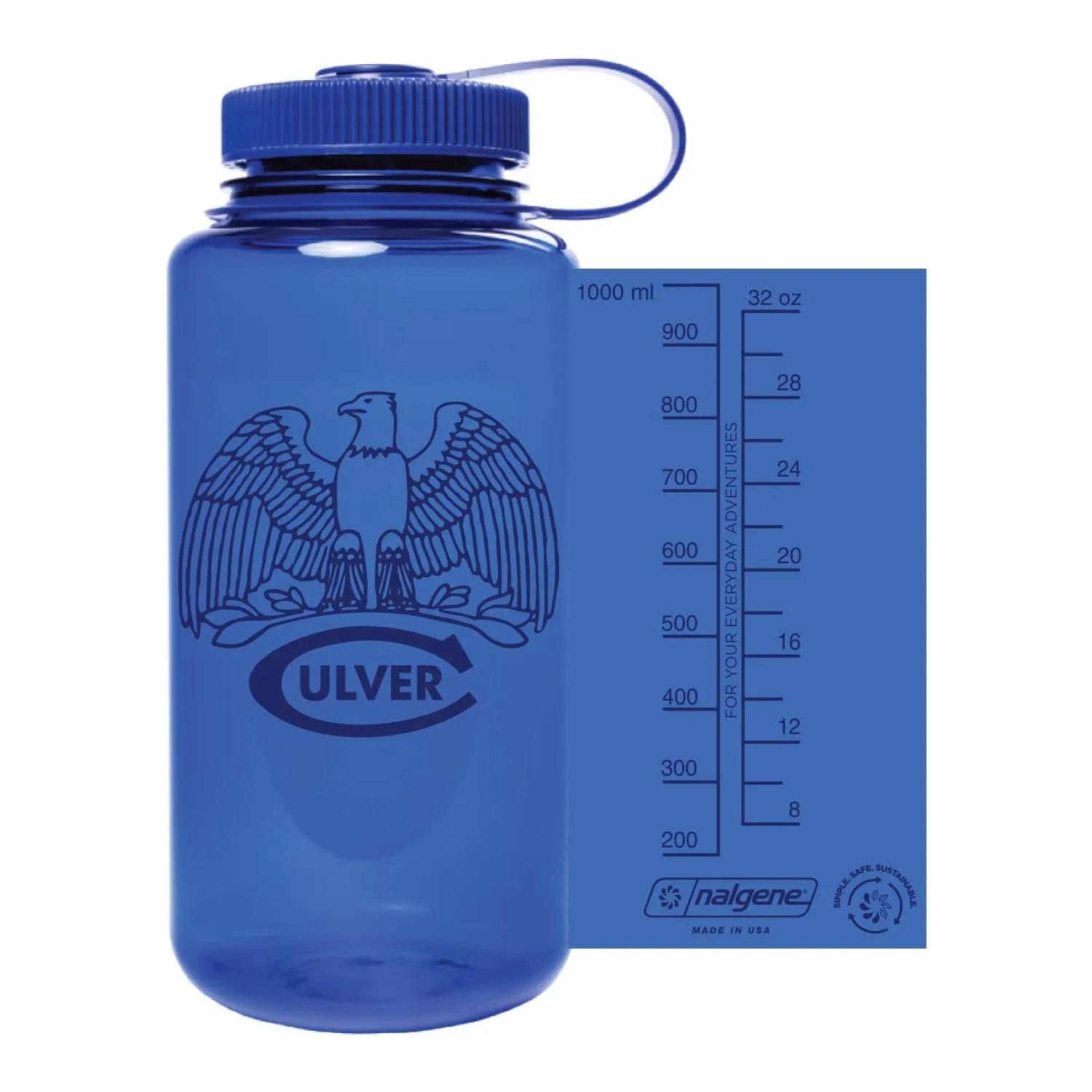 Wide Mouth Water Bottle - Denim - 32oz