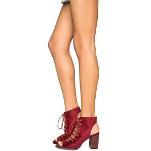 Women's Carrie-5 Lace-Up Low Heel Bootie