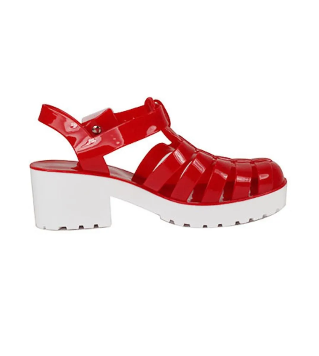 Women's Strawberry-01 Low Heel Jelly Sandal