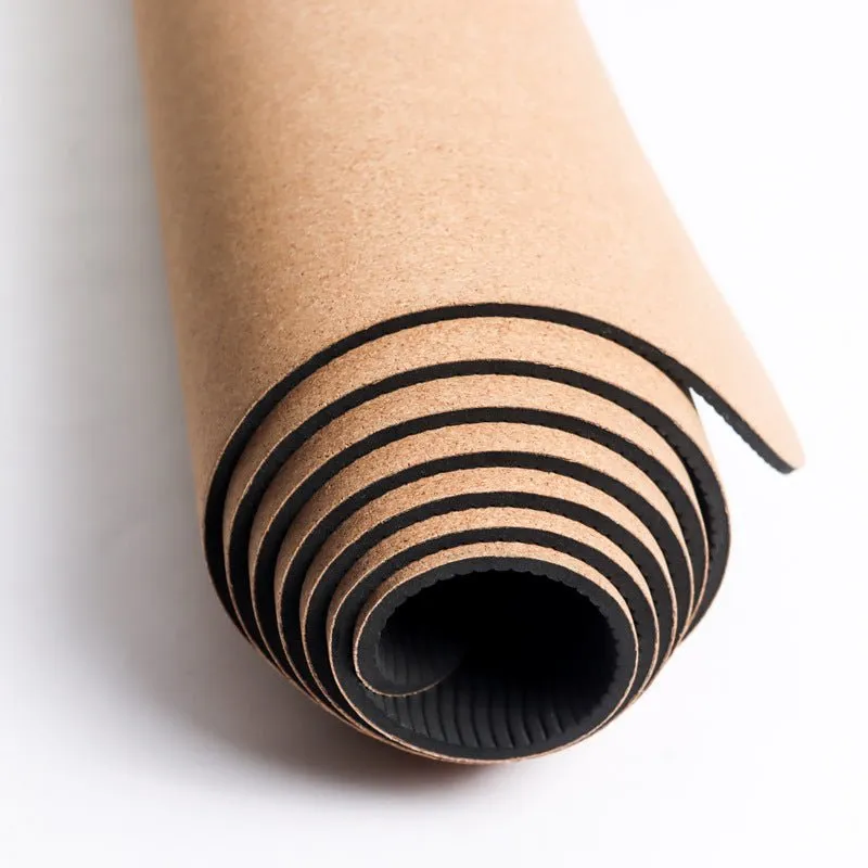 Woowooh Thorn Ball Cork Yoga Mat with Alignment Lines