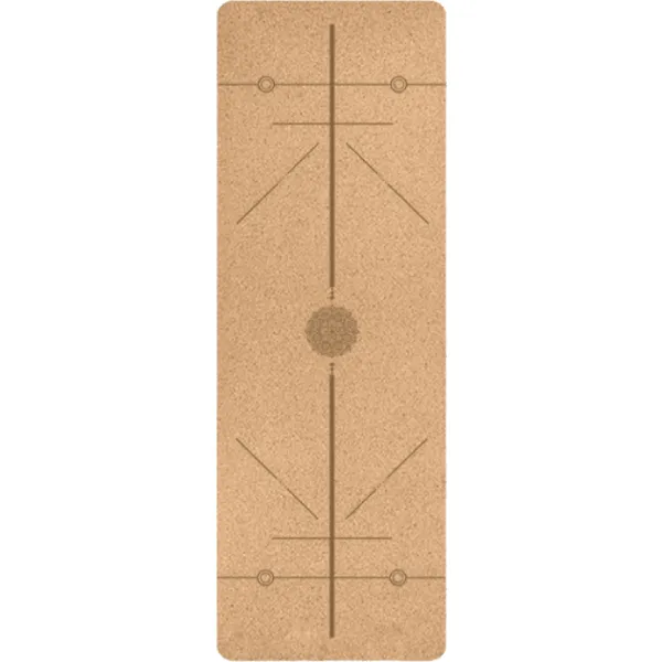 Woowooh Thorn Ball Cork Yoga Mat with Alignment Lines