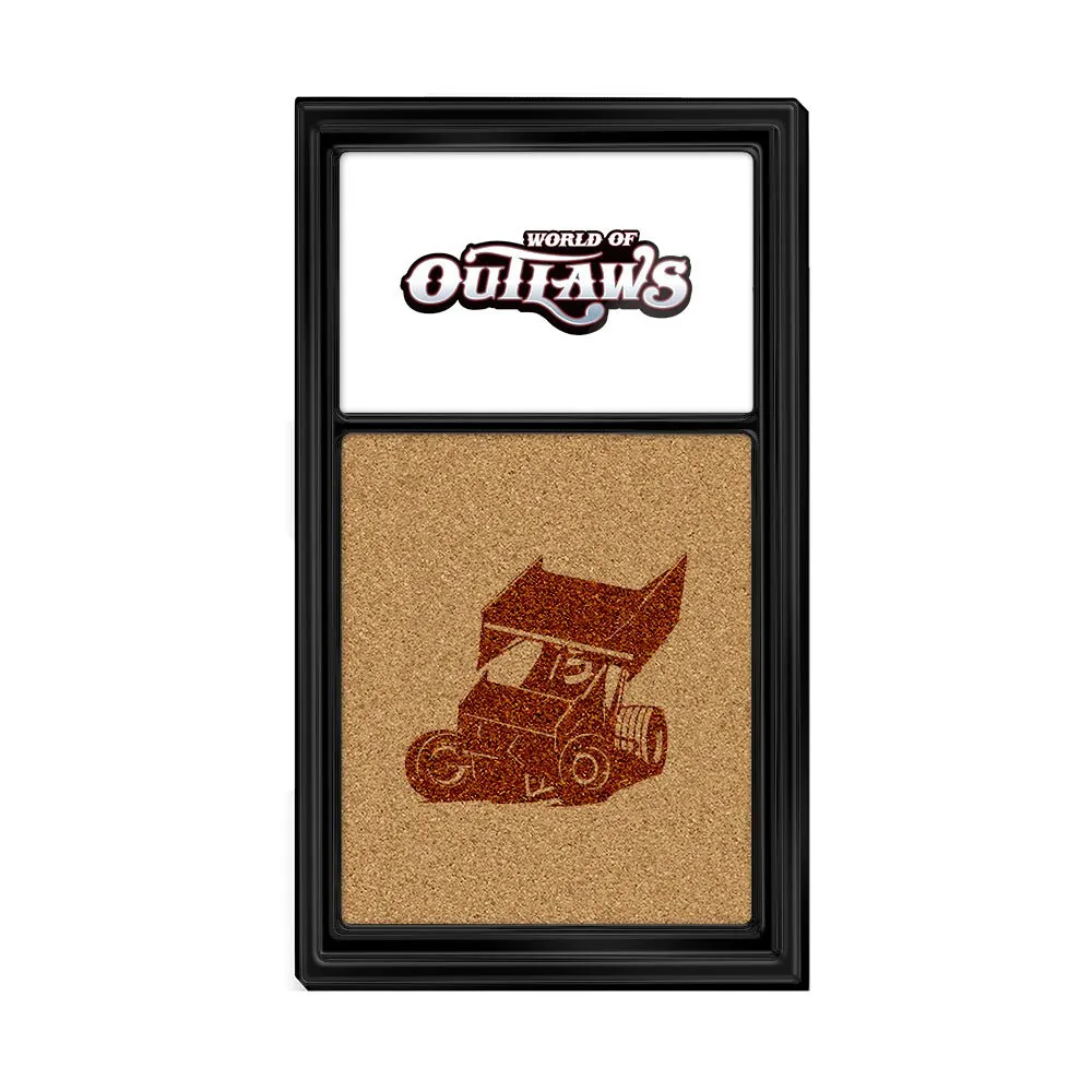 World of Outlaws: Dual Logo - Cork Note Board