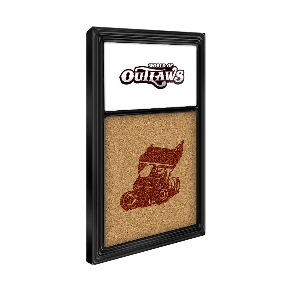 World of Outlaws: Dual Logo - Cork Note Board